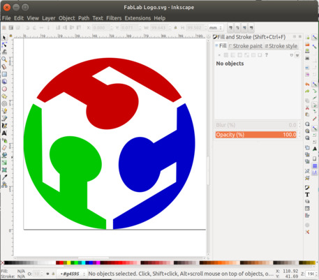 Screenshot Inkscape FabLab Logo