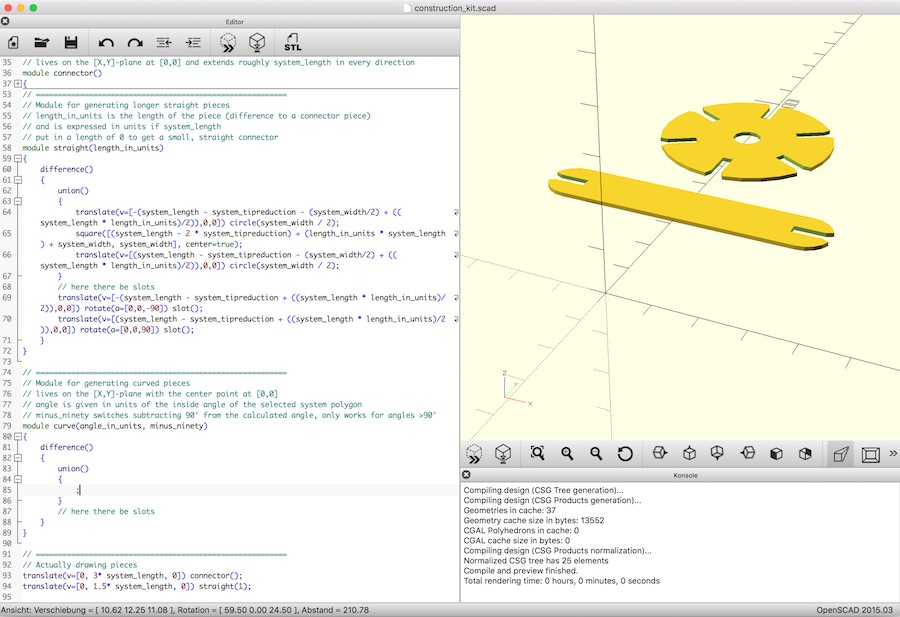 Working with OpenSCAD