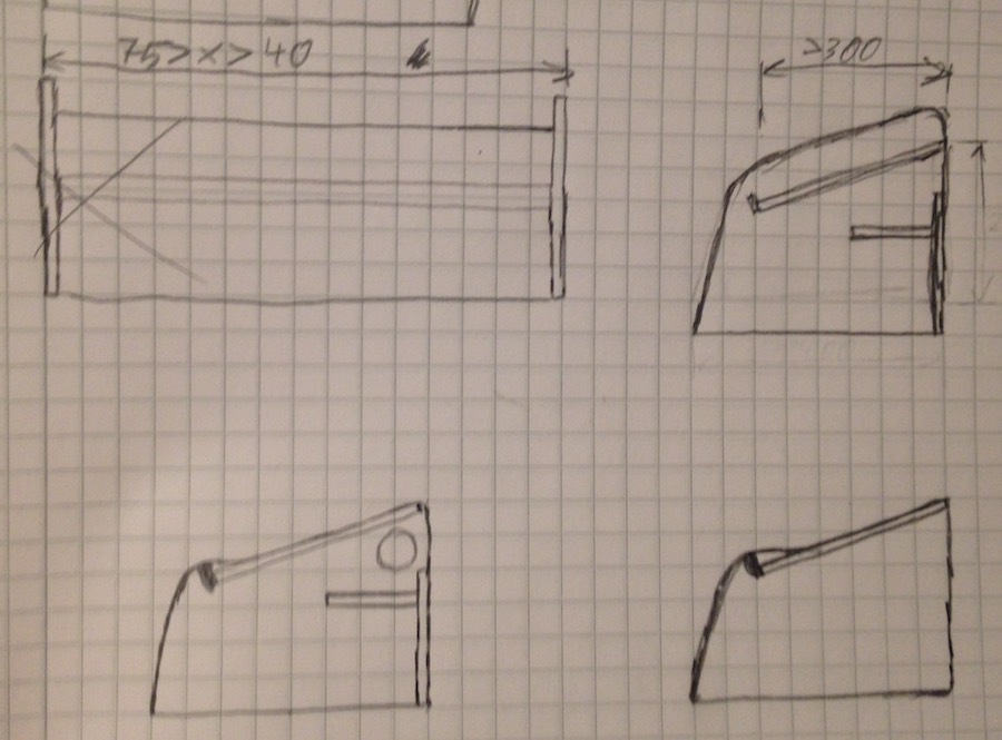 sketches of the laptop stand
