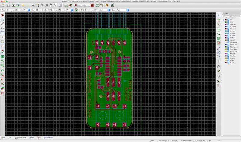 final pcb in KiCad