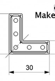 akerBeam - 10x10mm aluminum profile 12 pieces of MakerBeam Right angle bracke