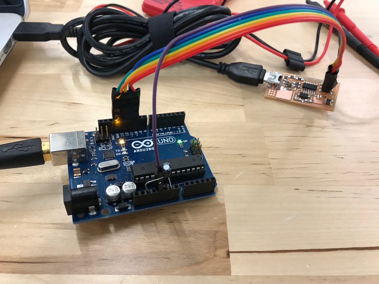 Arduino rewired to board