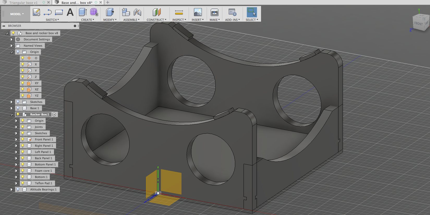 Front rocker box done in Fusion 360