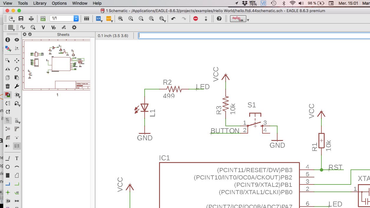 Adding the needed parts to the schematic sheet
