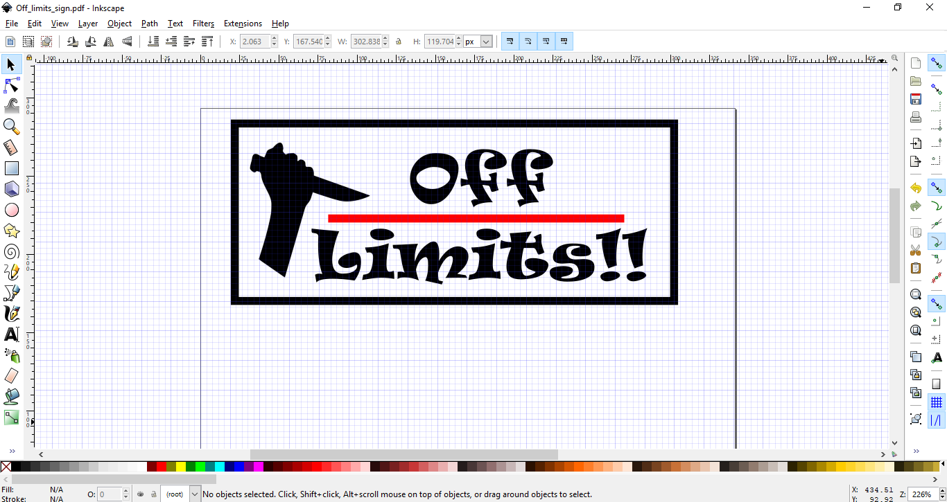 Off Limits Sticker
