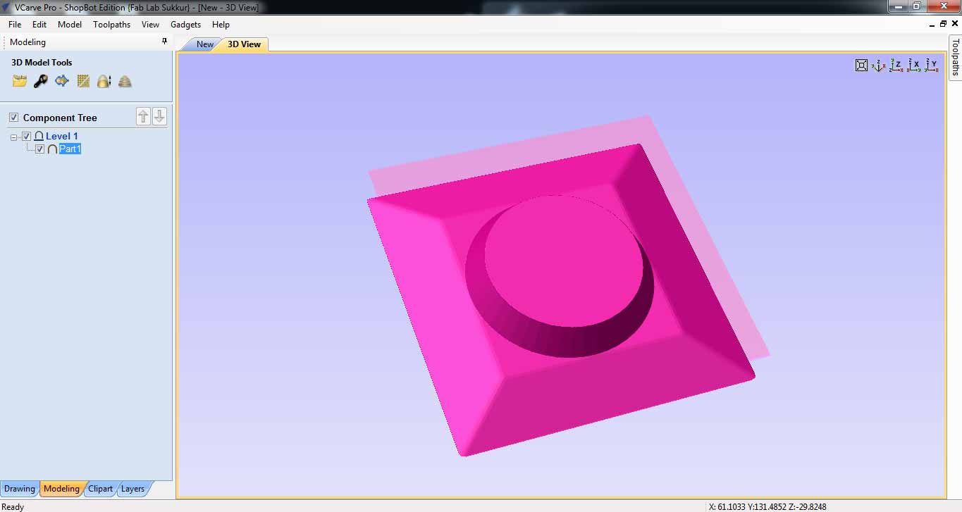 3D View in VCarve