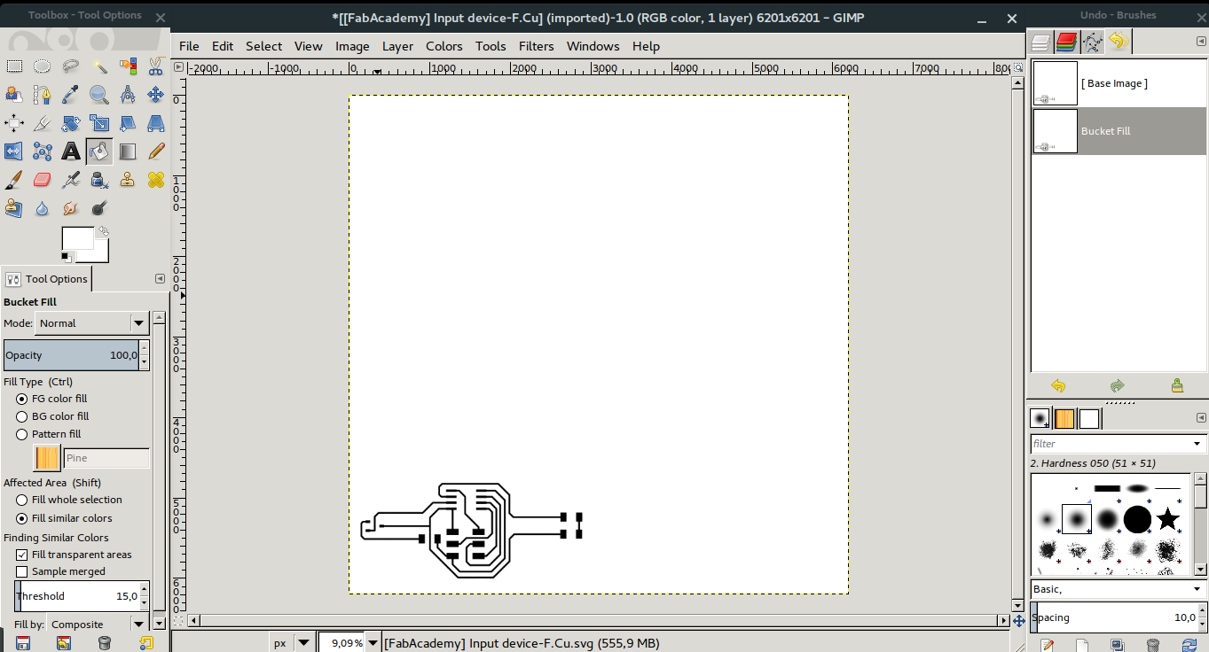 Img: traces in Gimp