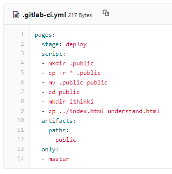 Screenshot showing code snippet from .yml file