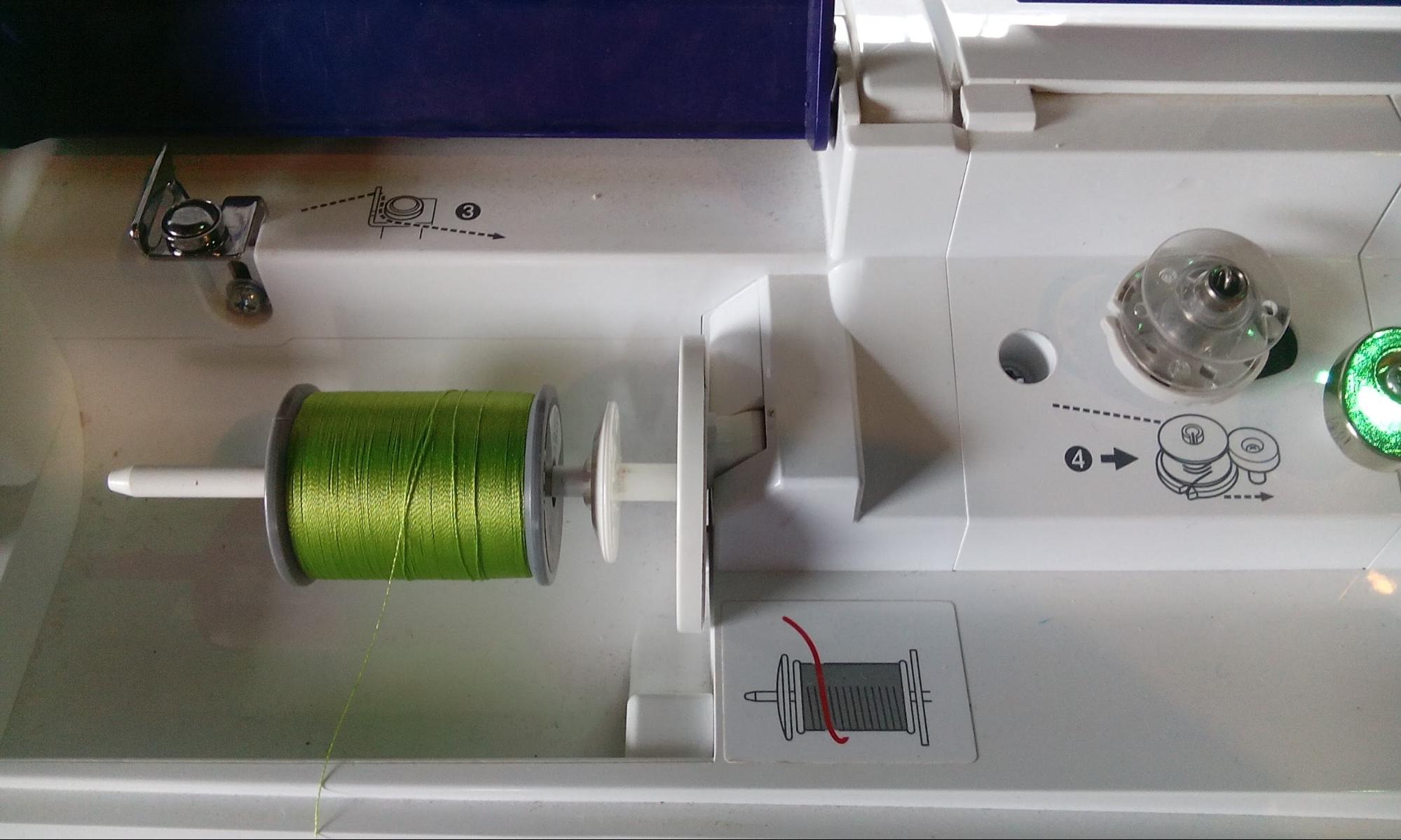 Embroidery wire setup