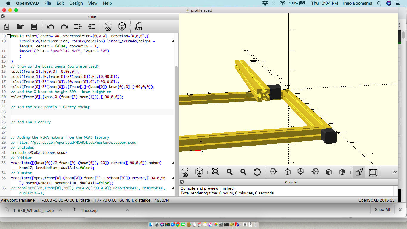 Add steppers openSCAD