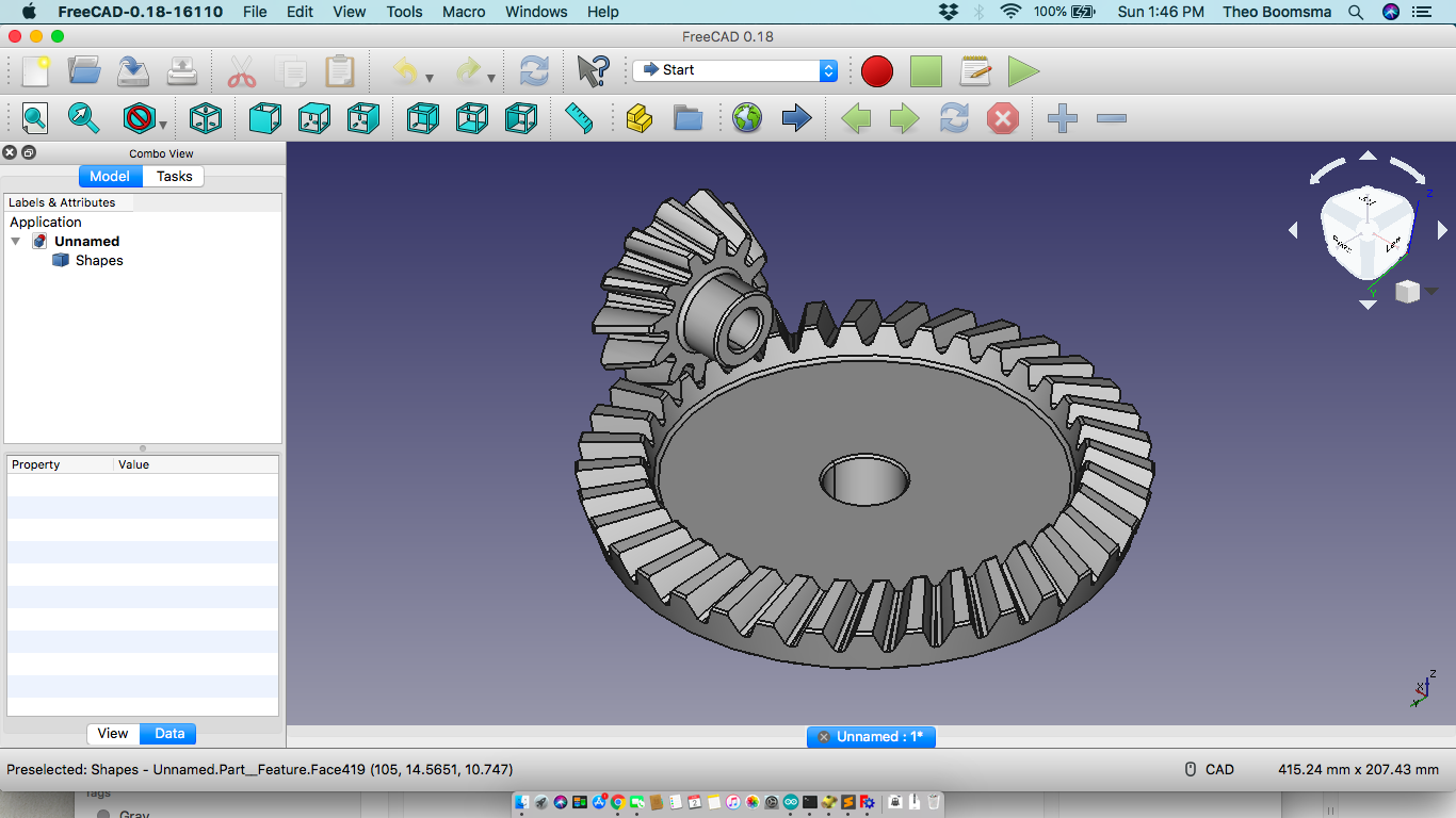 Helical beveled gears