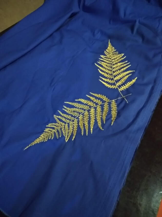 embroided ferns