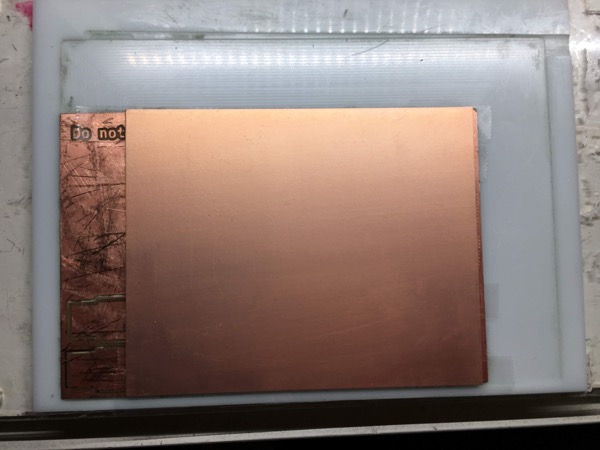 Clean copper plate 