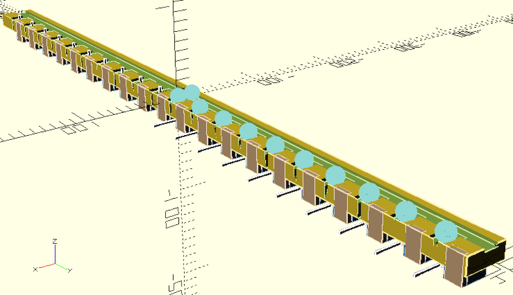 The final rail design impression top side view