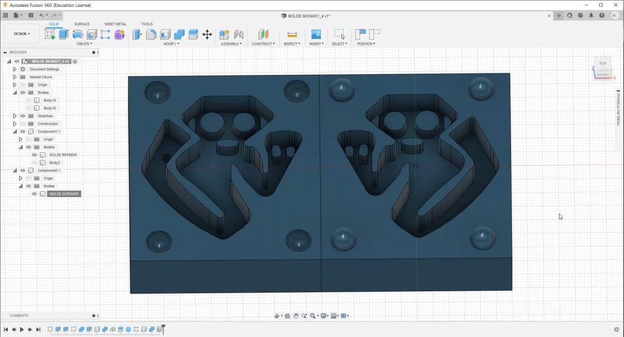 Ghost Monkey Mold in Fusion360_10