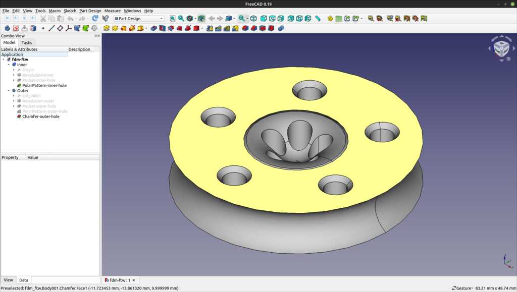 FreeCAD FDM FTW outer object