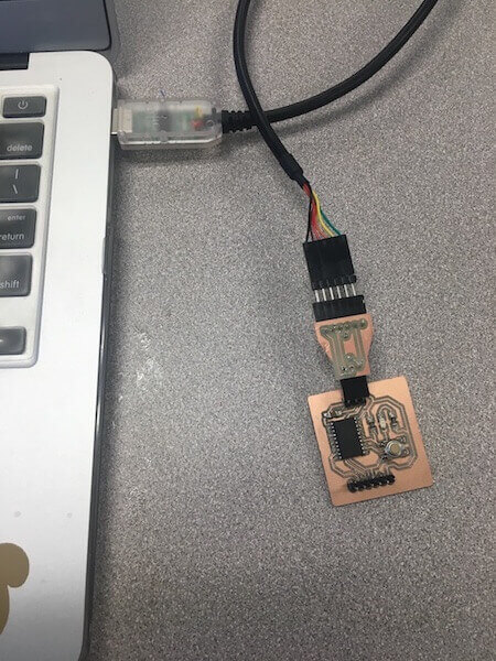 PCB connected to computer